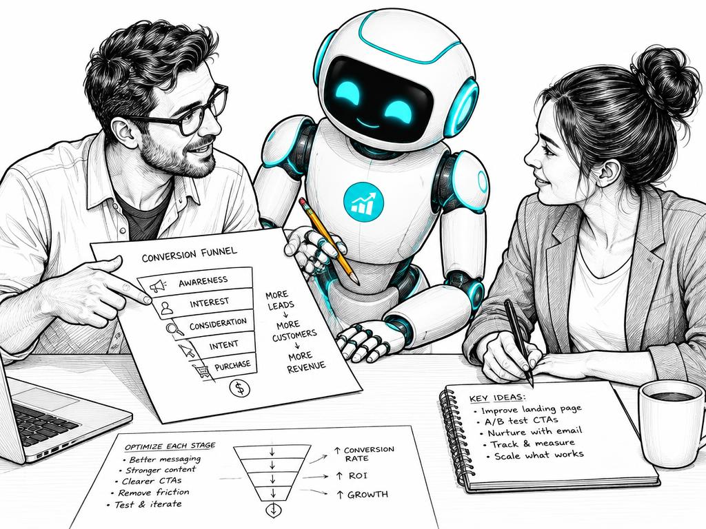 Line illustration: Connect the page to your CRM