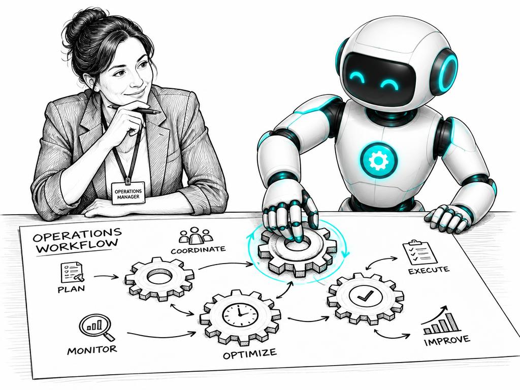 Line illustration: Connect systems and data
